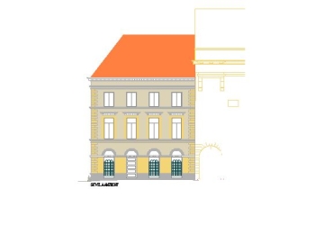 plan van het gevelaanzicht, ontwerp